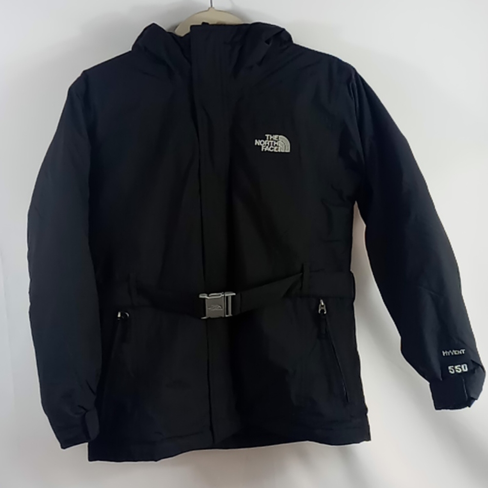 Girls north face belted parka size L 14/16